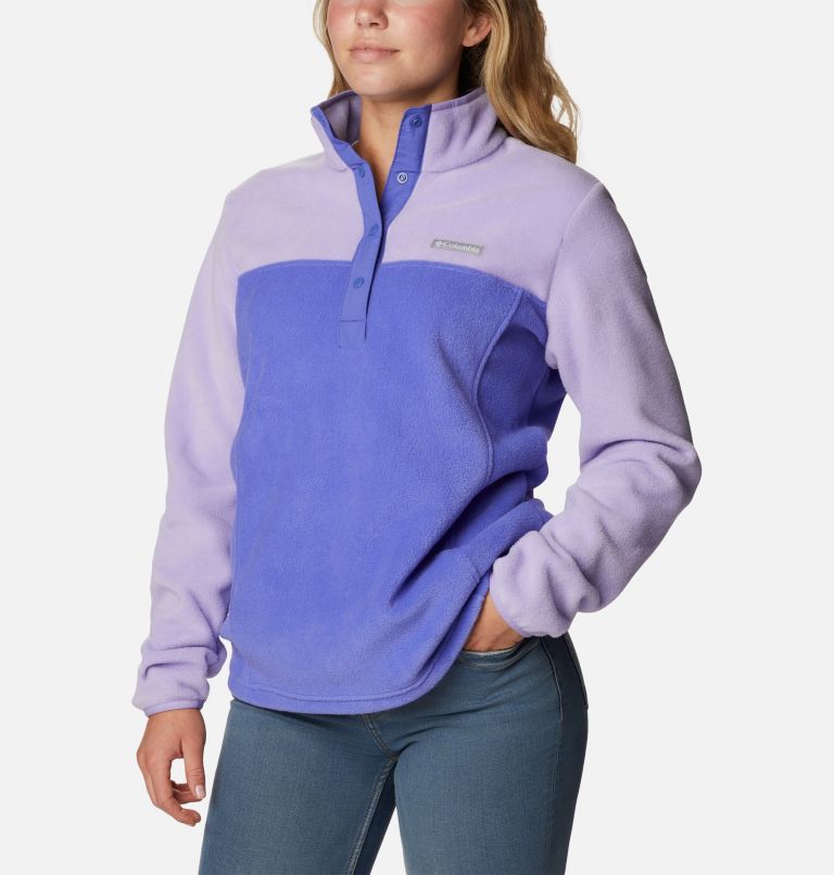 Women's Benton Springs 1/2 Snap Fleece Pullover, Color: Purple Lotus, Frosted Purple, image 5