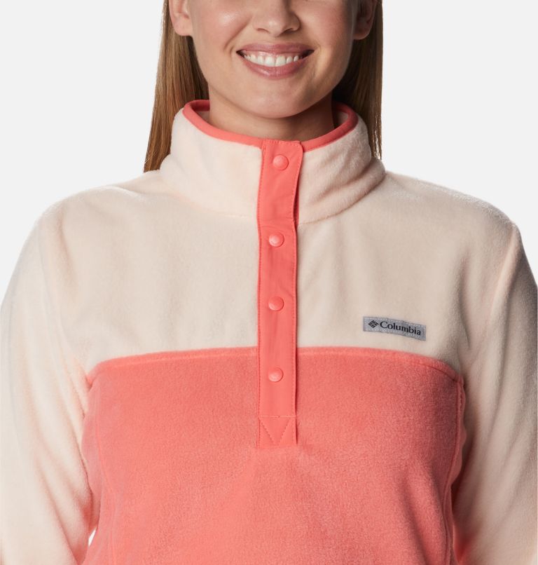 Benton Springs 1/2 Snap Pullover | 614 | S, Color: Blush Pink, Peach Blossom, image 4
