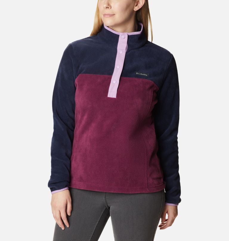 Women's Benton Springs Half Snap Fleece Pullover, Color: Marionberry, Dark Nocturnal, Gumdrop, image 5