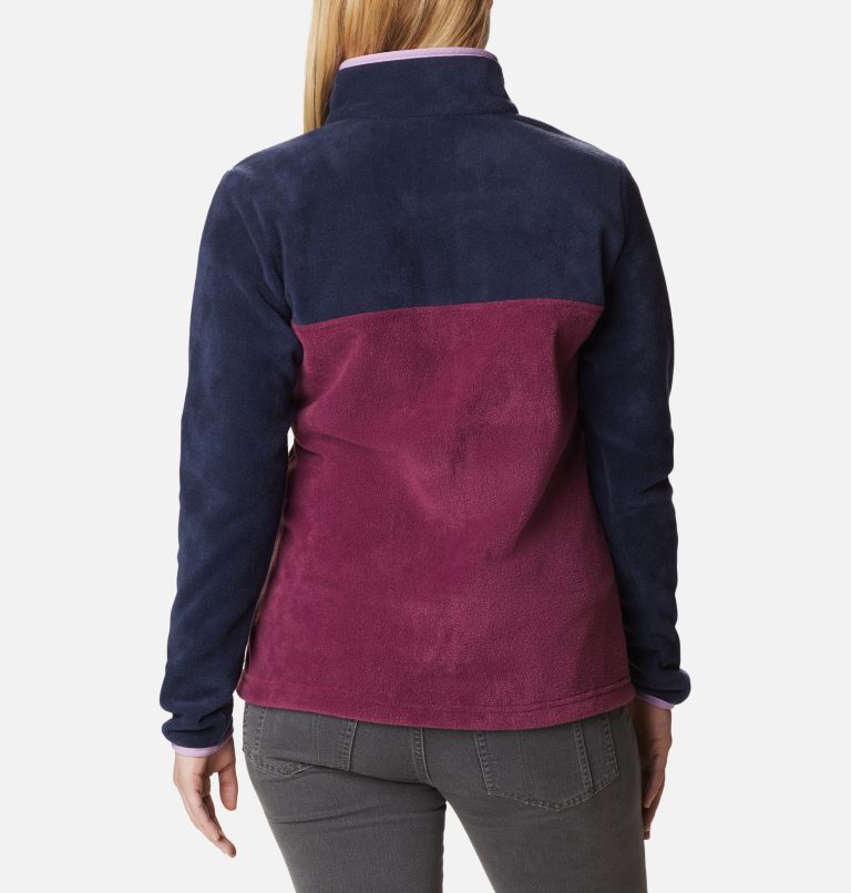 Women's Benton Springs Half Snap Fleece Pullover, Color: Marionberry, Dark Nocturnal, Gumdrop, image 2