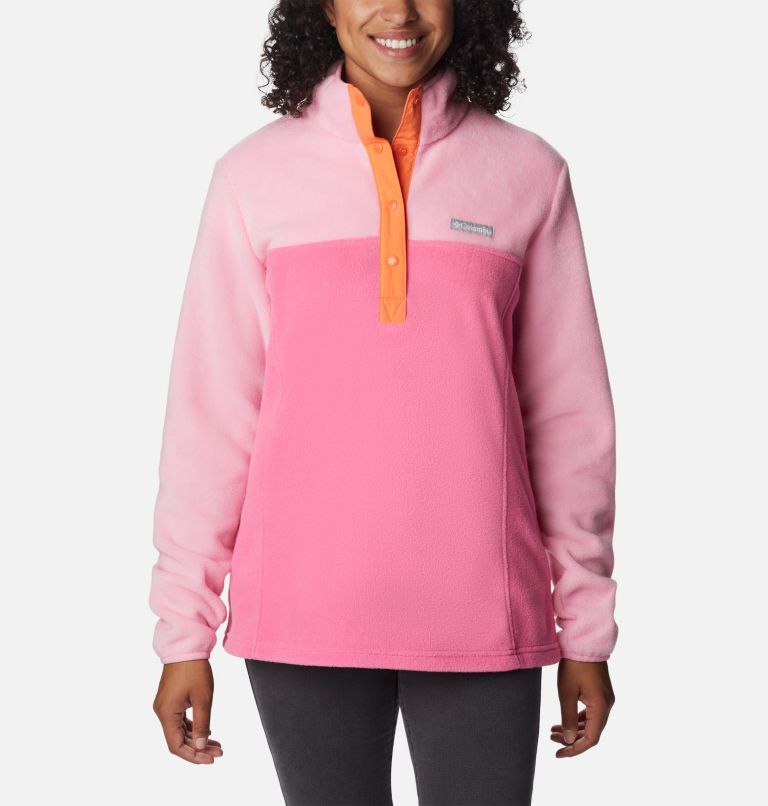 Benton Springs 1/2 Snap Pullover | 656 | M, Color: Wild Geranium, Wild Rose, image 1