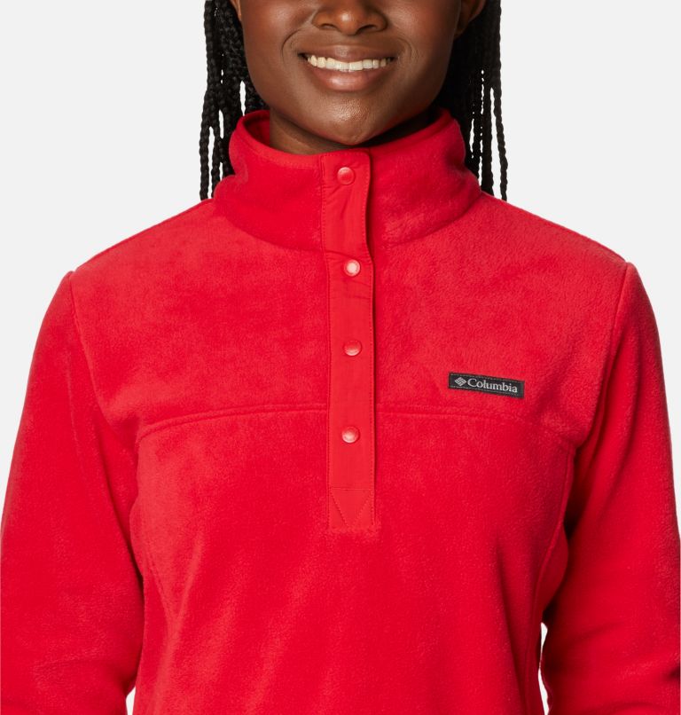 Women's Benton Springs 1/2 Snap Fleece Pullover - Petite, Color: Red Lily, image 4
