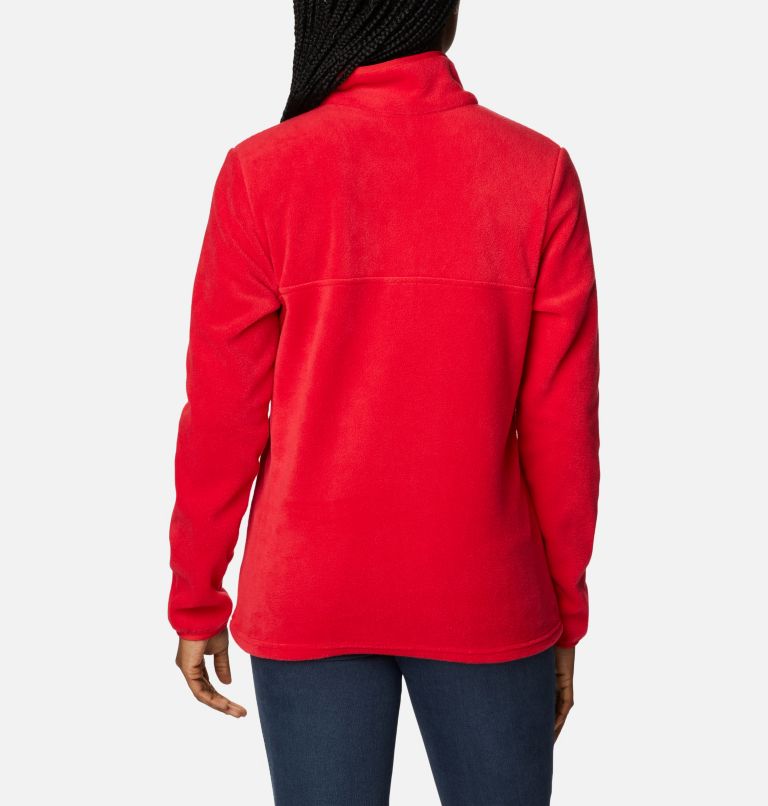Women's Benton Springs 1/2 Snap Fleece Pullover - Petite, Color: Red Lily, image 2