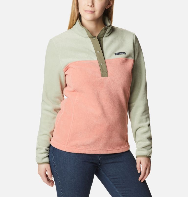 Benton Springs 1/2 Snap Pullover | 852 | L, Color: Faded Peach, Safari, Stone Green, image 5