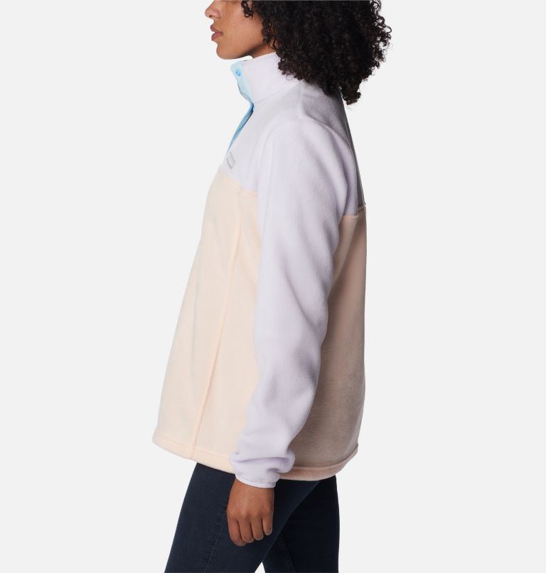 Benton Springs 1/2 Snap Pullover | 891 | L, Color: Peach Blossom, Purple Tint, Spring Blue, image 3