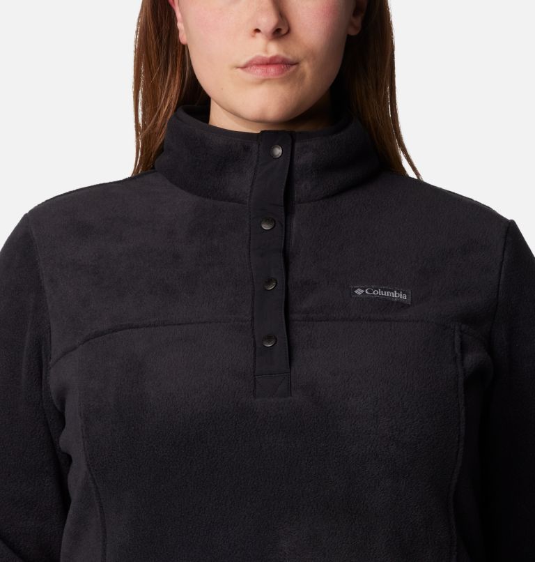 Women's Benton Springs Half Snap Fleece Pullover - Plus Size, Color: Black, image 4