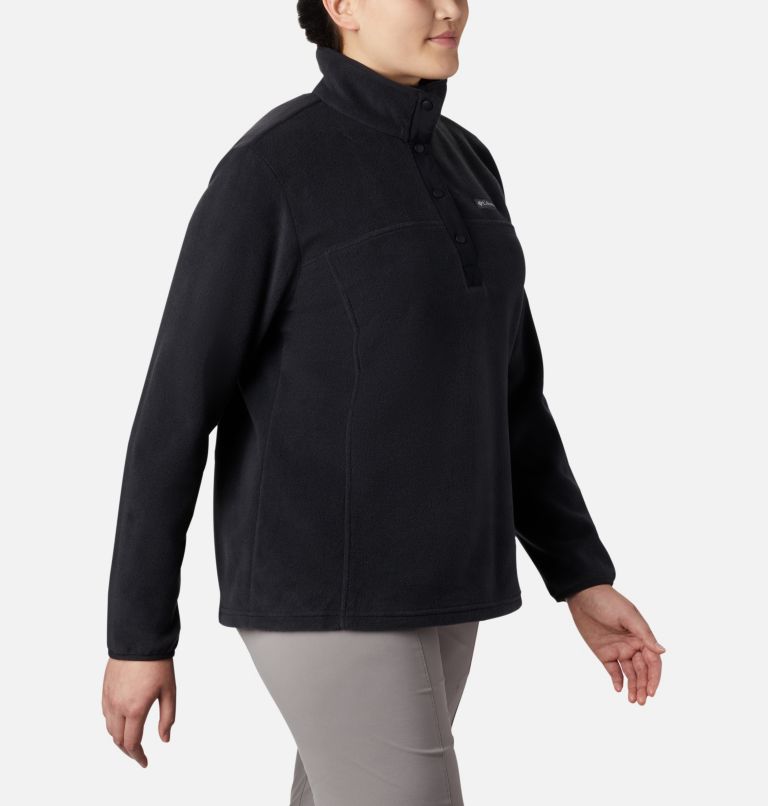 Women's Benton Springs Half Snap Fleece Pullover - Plus Size, Color: Black