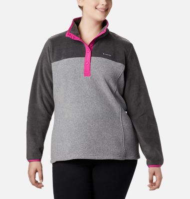 plus size columbia fleece pullover