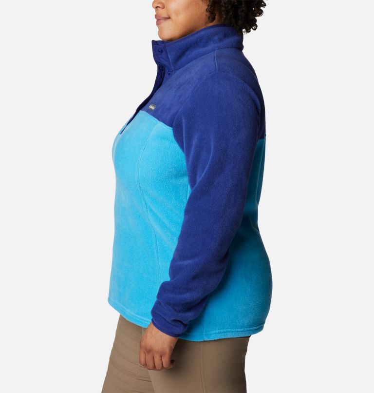 Women's Benton Springs 1/2 Snap Pullover - Plus Size, Color: Blue Chill, Dark Sapphire, image 3