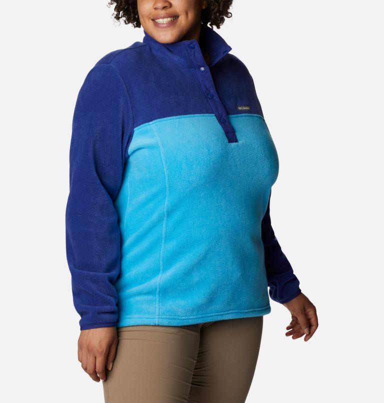 Women's Benton Springs 1/2 Snap Pullover - Plus Size, Color: Blue Chill, Dark Sapphire, image 5