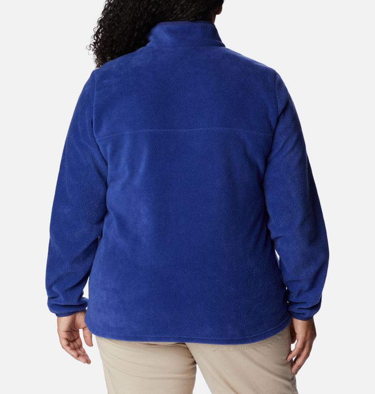 Thumbnail: Women's Benton Springs Half Snap Fleece Pullover - Plus Size, Color: Dark Sapphire, Vista Blue, image 2