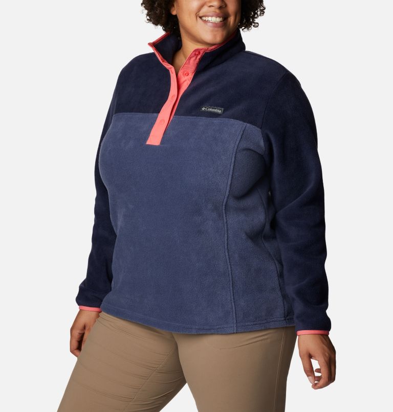 Thumbnail: Women's Benton Springs 1/2 Snap Pullover - Plus Size, Color: Nocturnal, Dark Nocturnal, image 5