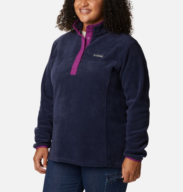 Women's Benton Springs Half Snap Fleece Pullover - Plus Size, Color: Dark Nocturnal, Plum