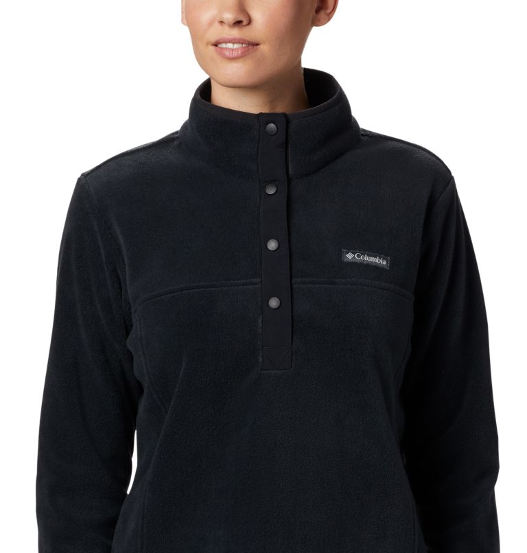 Women's Benton Springs Half Snap Fleece Pullover - Petite, Color: Black, image 4