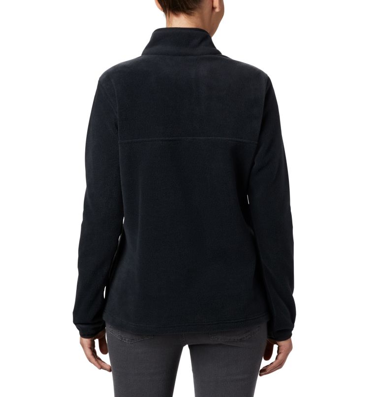 Women's Benton Springs Half Snap Fleece Pullover - Petite, Color: Black, image 2