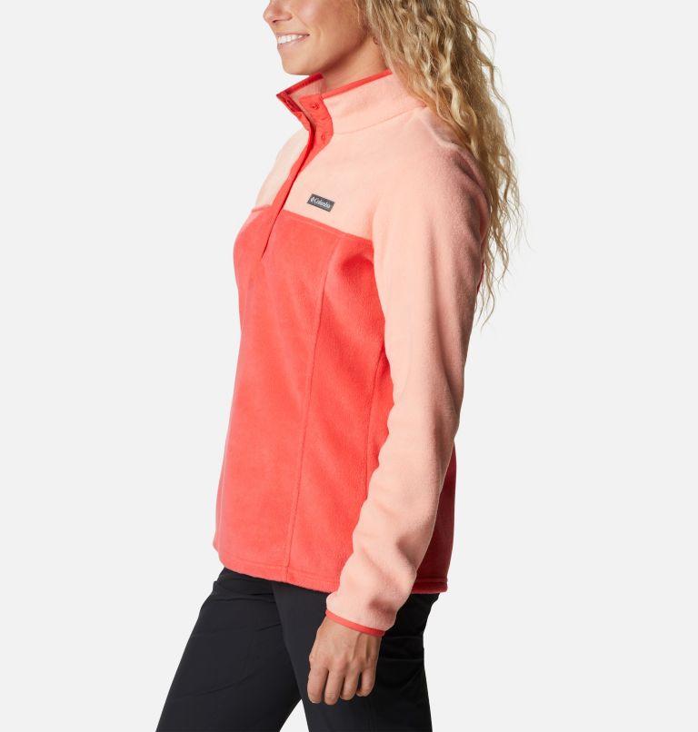 Benton Springs 1/2 Snap Pullover | 676 | PS, Color: Red Hibiscus, Coral Reef, image 3