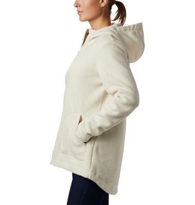 hooded sherpa jacket women's