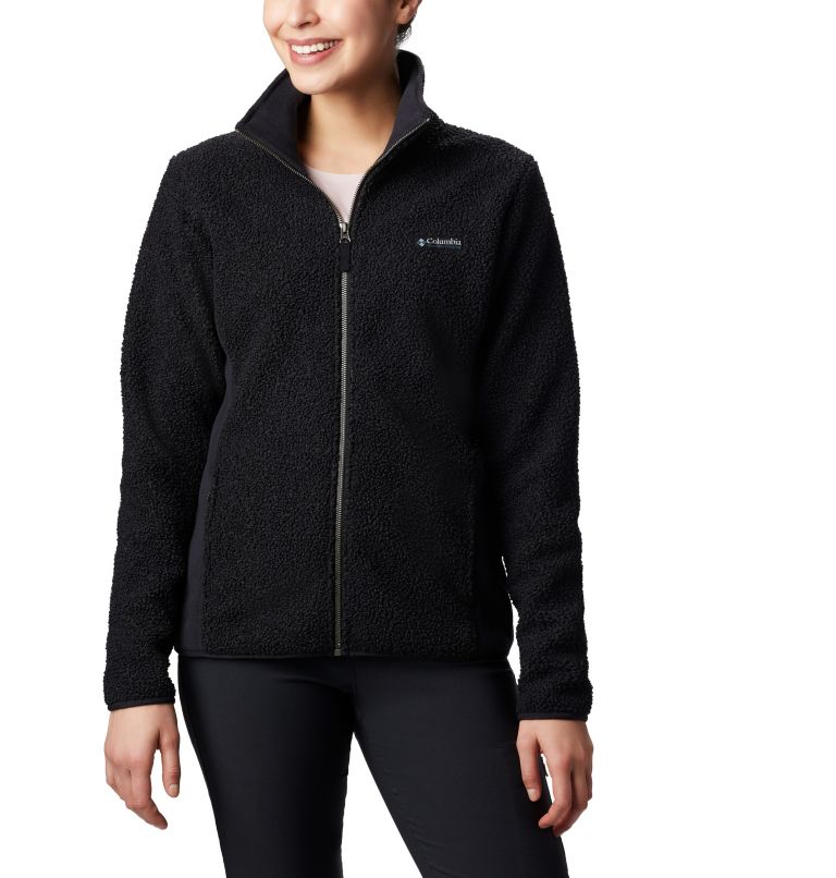 Thumbnail: Women's Panorama Sherpa Fleece Jacket, Color: Black, image 1