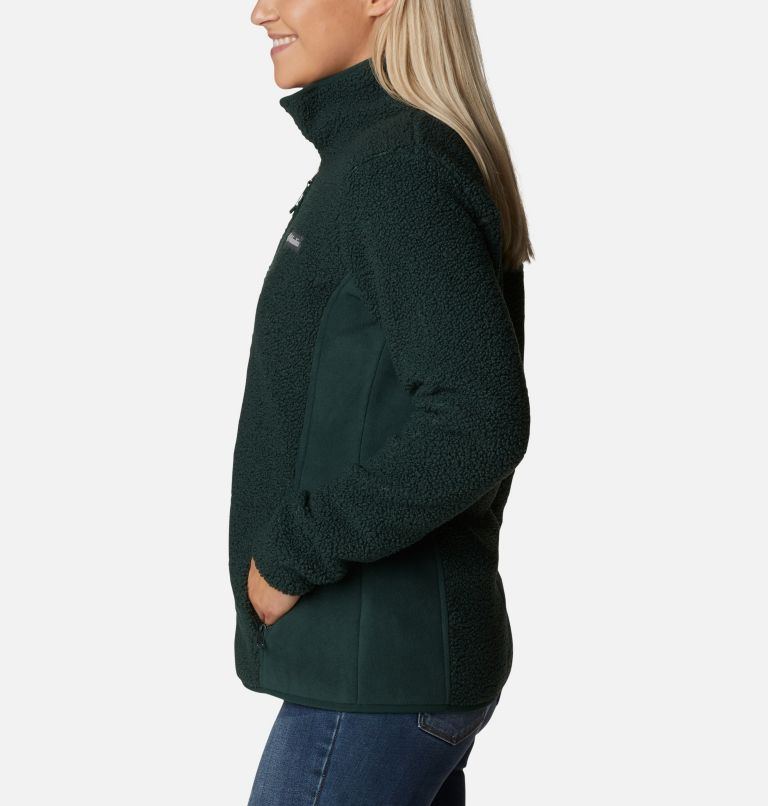 Thumbnail: Women's Panorama Sherpa Fleece Jacket, Color: Spruce, image 3