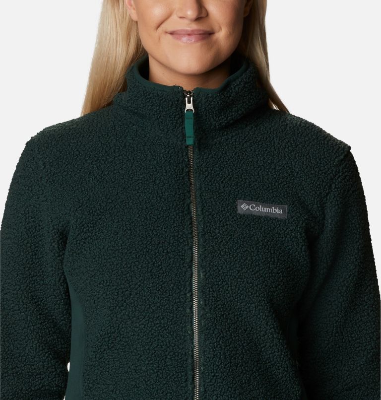 Thumbnail: Women's Panorama Sherpa Fleece Jacket, Color: Spruce, image 4