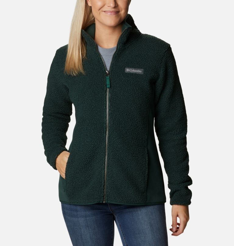 Thumbnail: Women's Panorama Sherpa Fleece Jacket, Color: Spruce, image 1