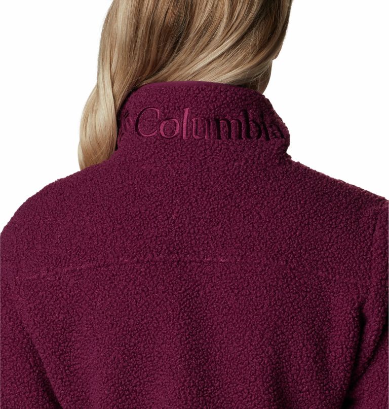 Women's Panorama Sherpa Fleece Jacket, Color: Marionberry, image 6