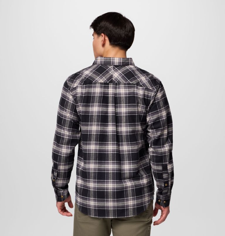 Men's Flare Gun Stretch Flannel Shirt, Color: Black Two Lane Tartan, image 3