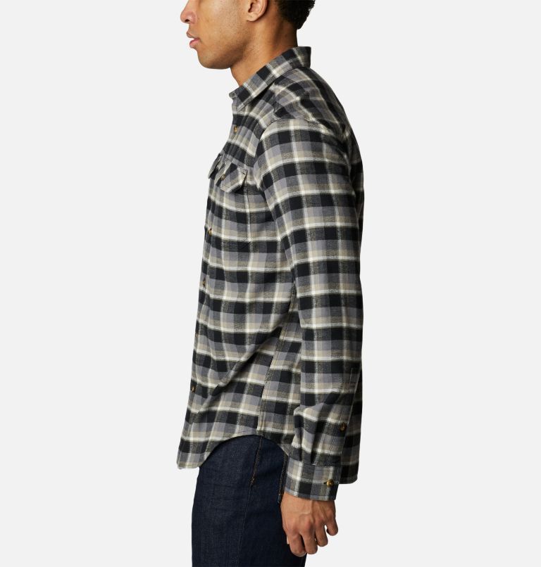 Thumbnail: Men's Flare Gun Stretch Flannel Shirt, Color: Black Shadow Plaid, image 3