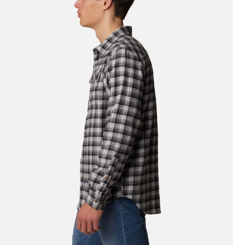Men's Flare Gun Stretch Flannel Shirt, Color: Columbia Grey Gradient Check, image 3