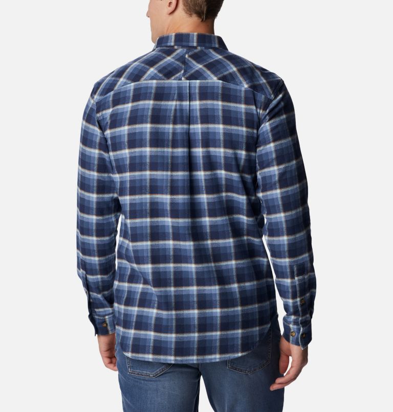 Men's Flare Gun Stretch Flannel Shirt, Color: Collegiate Navy Shadow Plaid, image 2