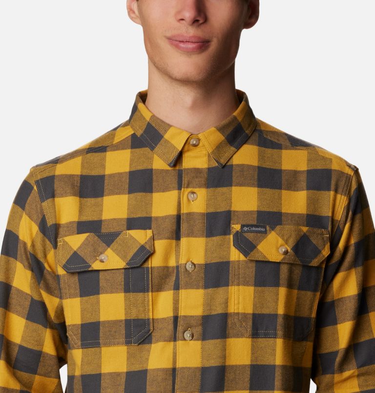 Columbia Michigan Wolverines Maize Plaid Collegiate Flare Gun Long Sleeve  Flannel Button-Up Shirt