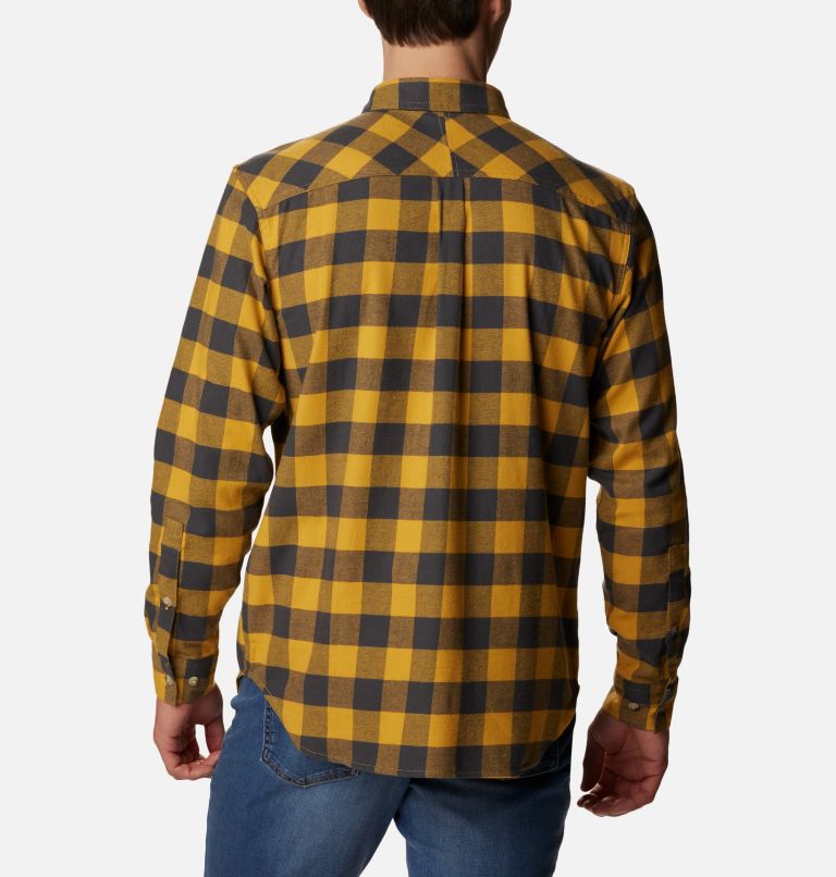 Columbia Men's Collegiate Flare Gun Flannel Long Sleeve Shirt - Tennessee - S - OrangePlaid