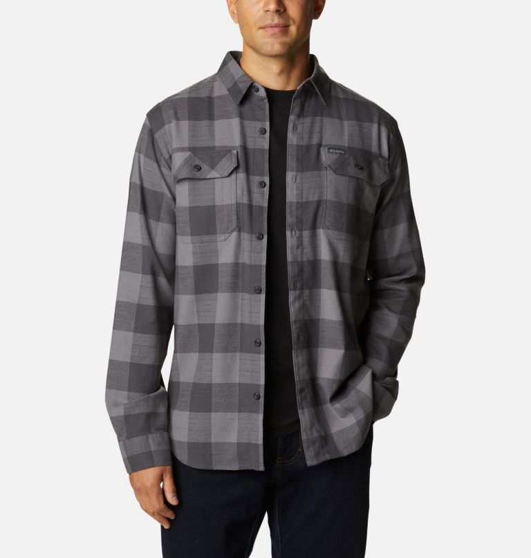 Flare Gun Stretch Flannel | 024 | S, Color: City Grey Twill Buffalo Check, image 1