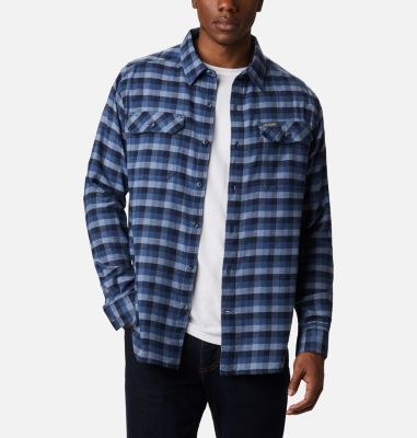 Camisa de franela el&aacute;stica Flare Gun para hombre Flare Gun&trade; Stretch Flannel | 369 | S, Night Tide Grid Plaid, front