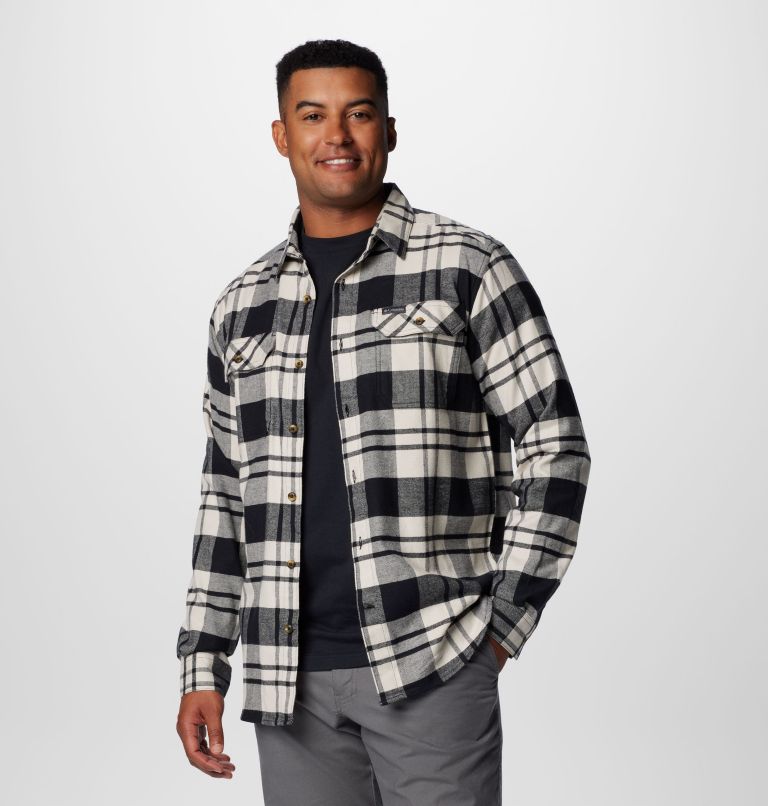 Men's Flare Gun Stretch Flannel - Tall, Color: Black River Crossing Plaid, image 1