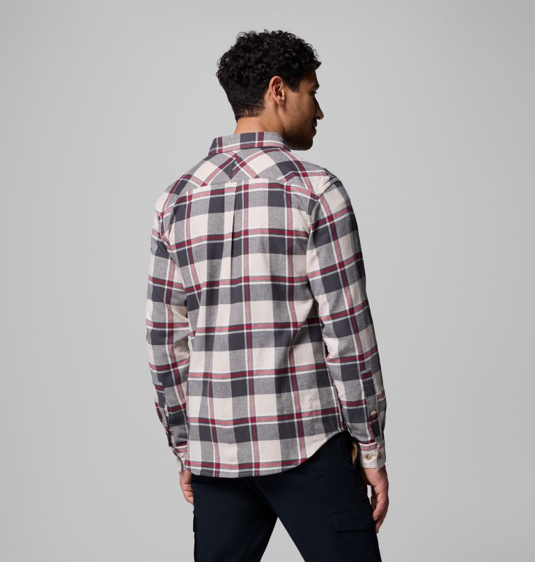 Men's Flare Gun Stretch Flannel - Tall, Color: Dark Stone Trails Edge Plaid, image 3