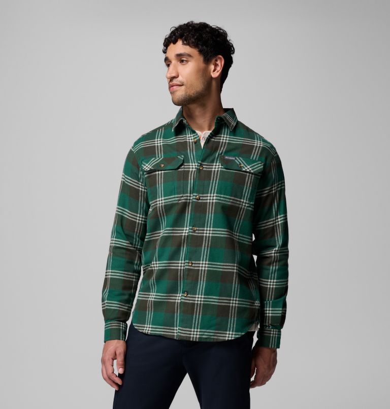 Men's Flare Gun Stretch Flannel - Tall, Color: Rain Forest Trails Edge Plaid, image 4