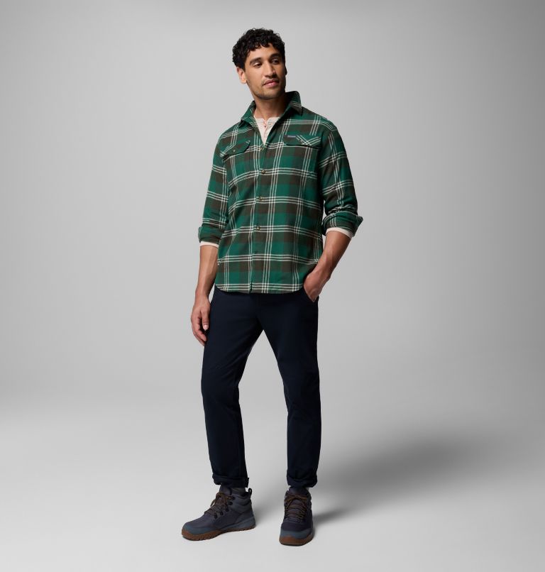 Men's Flare Gun Stretch Flannel - Tall, Color: Rain Forest Trails Edge Plaid, image 2