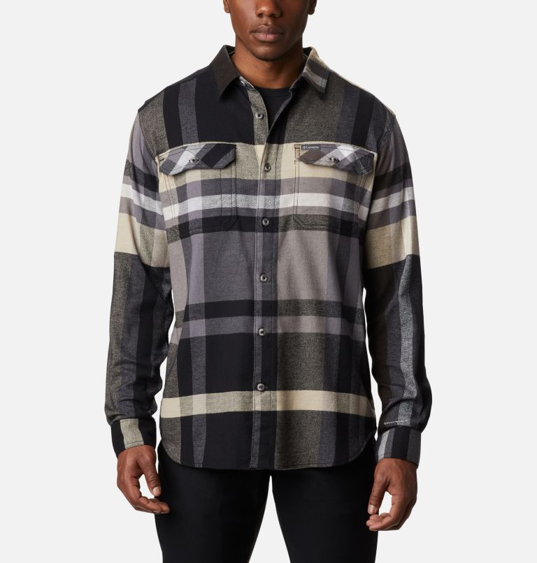Flare Gun Stretch Flannel - Big, Color: Black Big Check Plaid, image 1