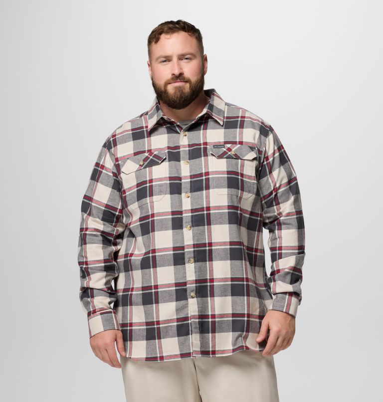 Men's Flare Gun Stretch Flannel - Big, Color: Dark Stone Trails Edge Plaid, image 1
