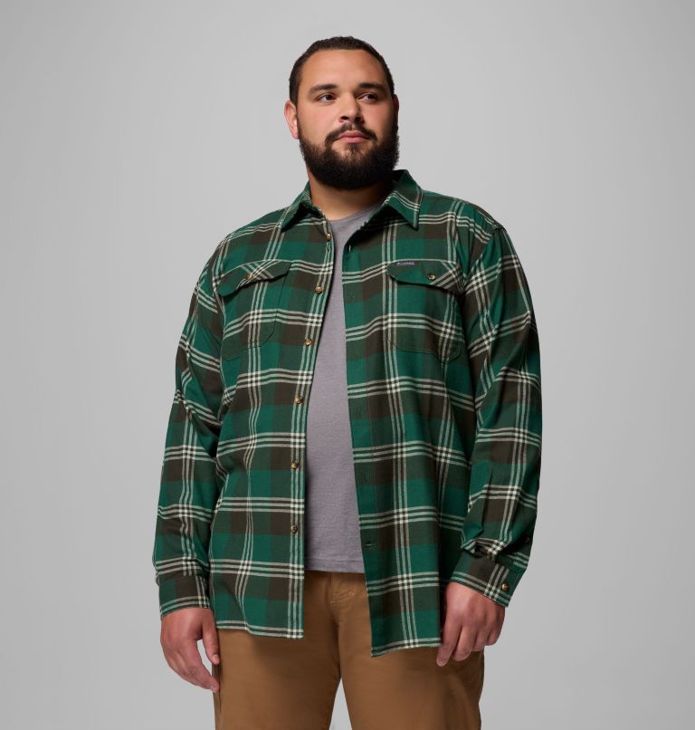 Men's Flare Gun Stretch Flannel - Big, Color: Rain Forest Trails Edge Plaid, image 5