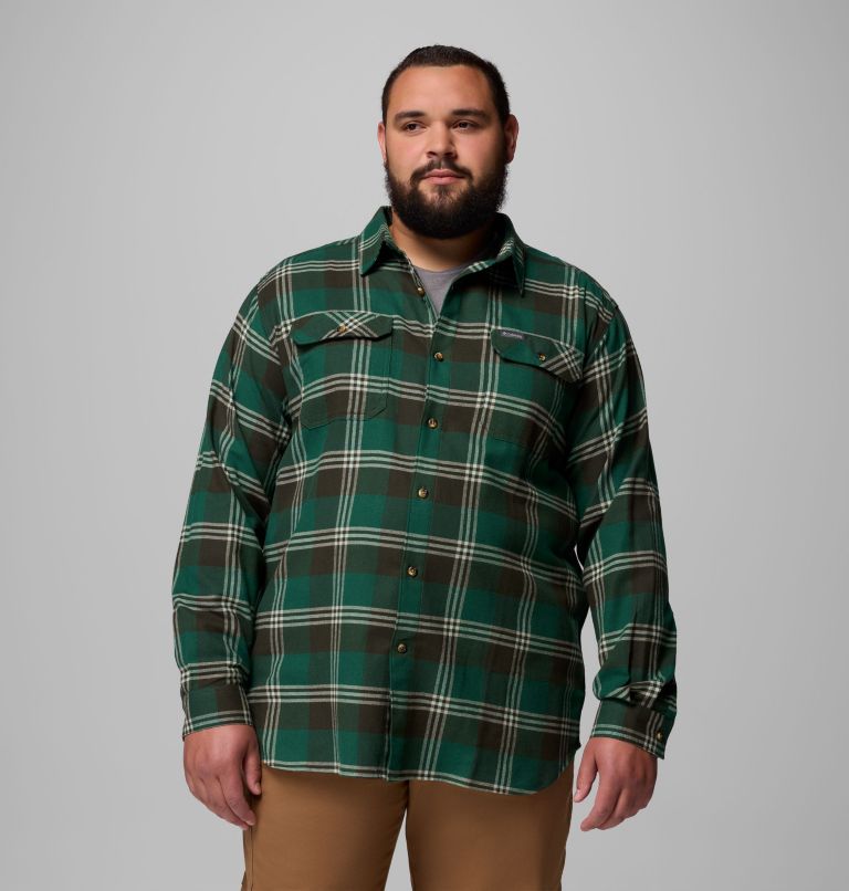 Men's Flare Gun Stretch Flannel - Big, Color: Rain Forest Trails Edge Plaid, image 1