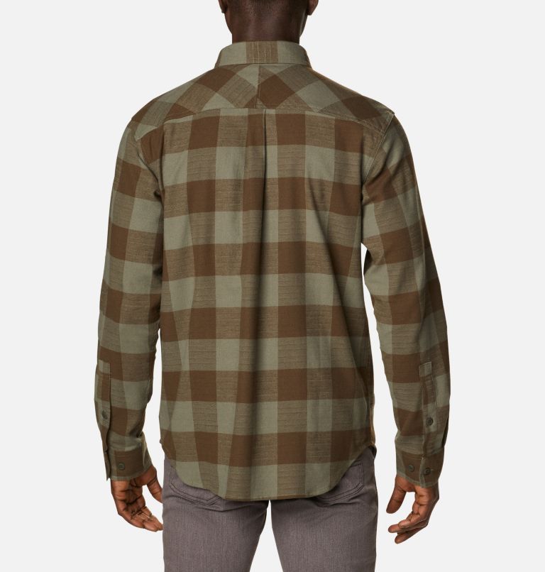 Chemise en flanelle extensible Flare Gun pour homme - Tailles fortes, Color: Stone Green Twill Buffalo Check