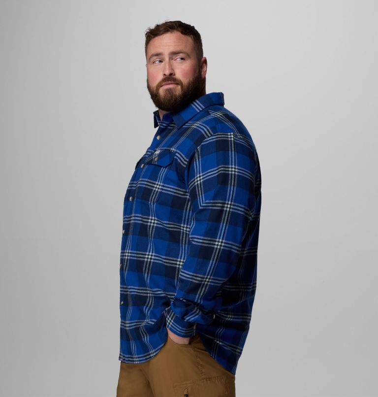 Men's Flare Gun Stretch Flannel - Big, Color: Mtn Blue Trails Edge Plaid, image 4
