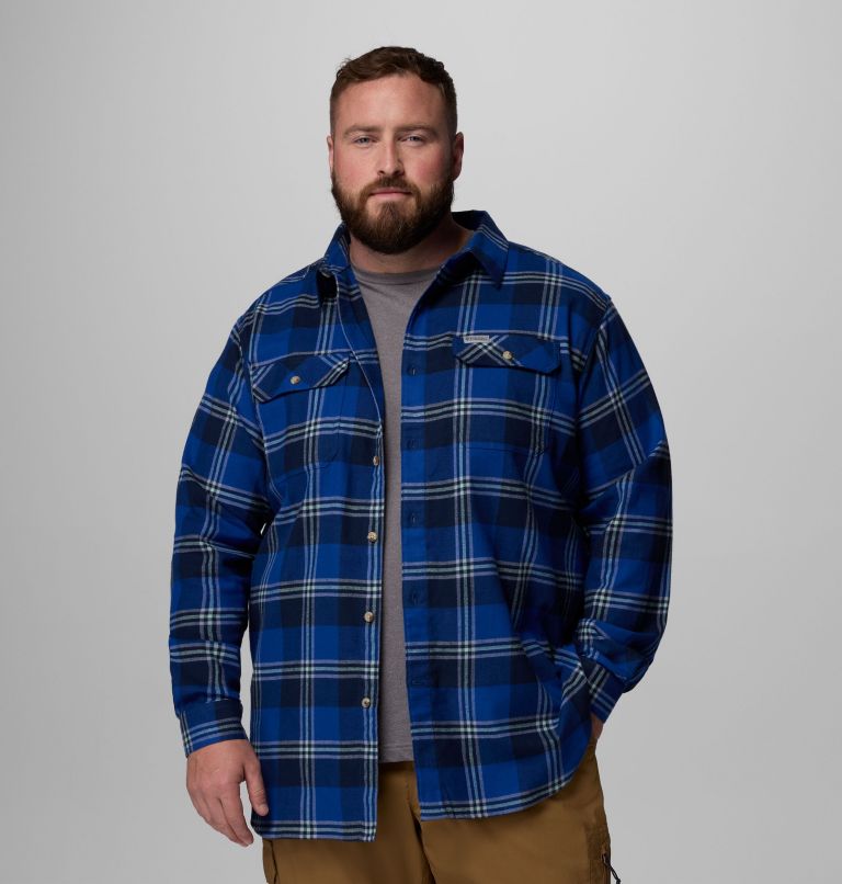 Men's Flare Gun Stretch Flannel - Big, Color: Mtn Blue Trails Edge Plaid, image 5