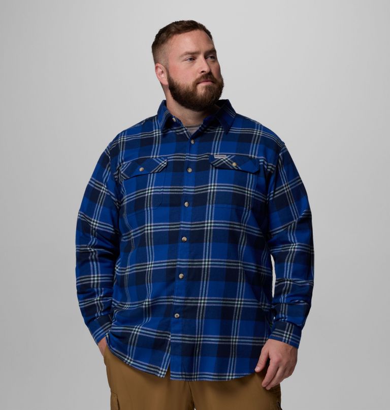 Men's Flare Gun Stretch Flannel - Big, Color: Mtn Blue Trails Edge Plaid, image 1