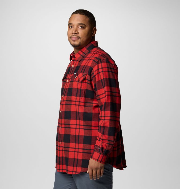 Chemise en flanelle extensible Flare Gun pour homme - Tailles fortes, Color: Sail Red River Crossing Plaid, image 3
