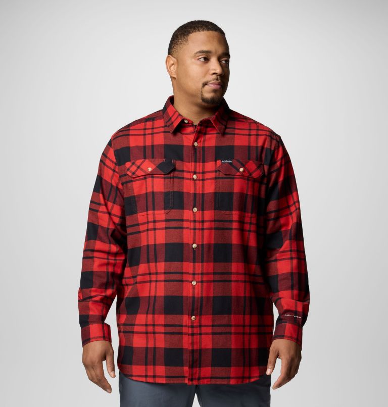 Chemise en flanelle extensible Flare Gun pour homme - Tailles fortes, Color: Sail Red River Crossing Plaid, image 5