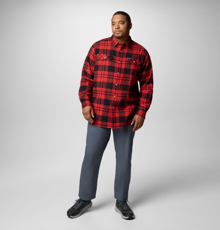 Men's Flare Gun Stretch Flannel - Big, Color: Sail Red River Crossing Plaid, image 2