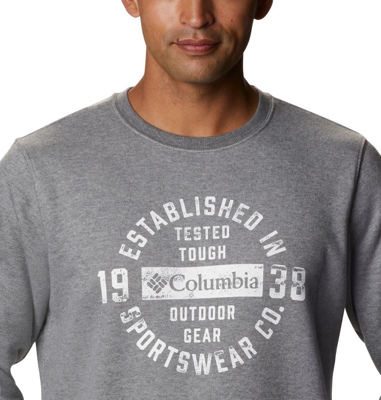 Men's Hart Mountain Graphic Crew Sweatshirt, Color: Charcoal Heather Tough, image 4